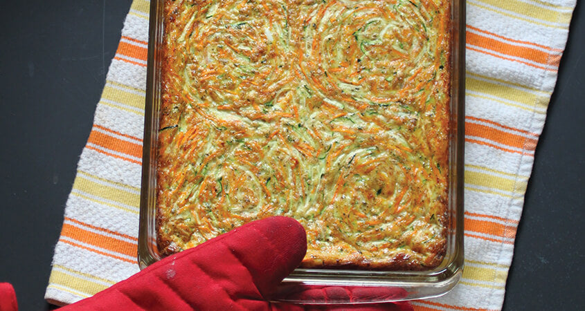 SWIRLY CRUSTLESS QUICHE WITH SUMMER SQUASH