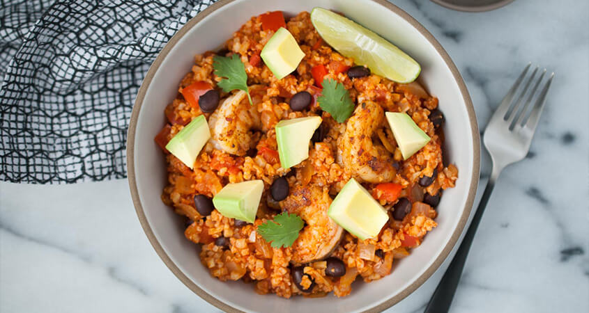 ONE-POT MEXICAN SHRIMP WITH CAULIFLOWER RICE