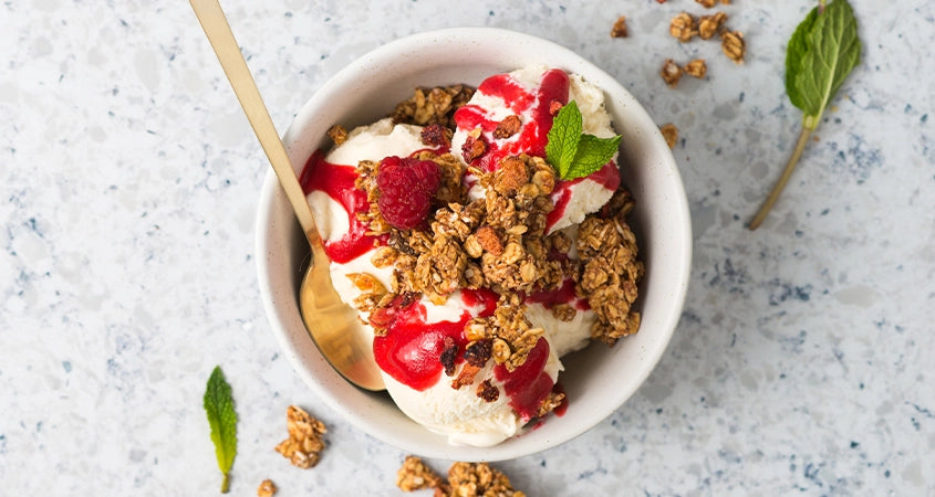 BERRY ALMOND CRUNCH ICE CREAM CRUMBLE