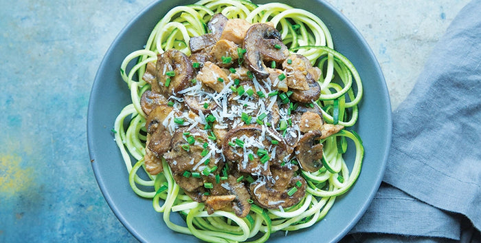 CREAMY MUSTARD CHICKEN WITH ZOODLES