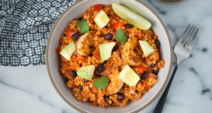 ONE-POT MEXICAN SHRIMP WITH CAULIFLOWER RICE